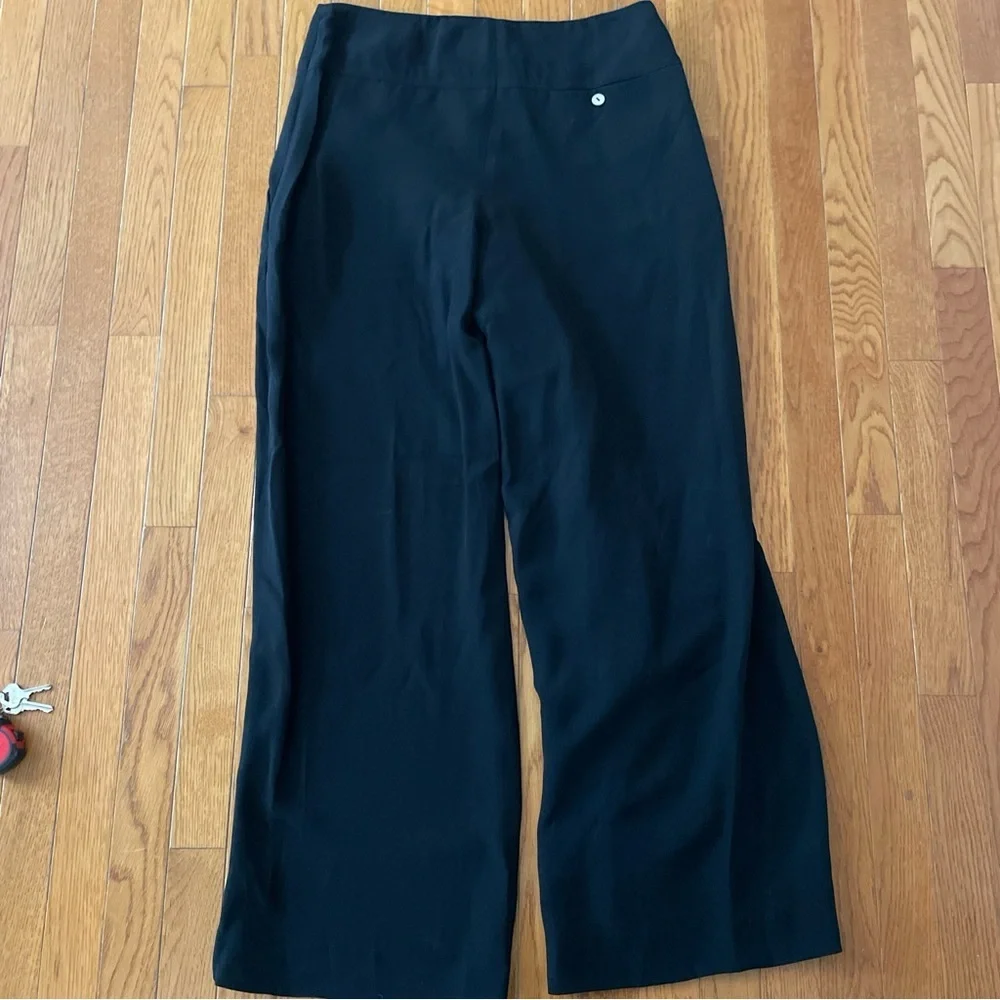 Anne Klein‎ New York Women’s  Wide Leg Black Trousers High Waist Size 10 - Picture 9 of 14